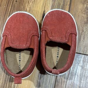 Lucky Brand Kids Red Canvas Slip-On Sneakers
